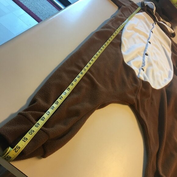 Sloth One Piece Plush Pajama Jumpsuit Adult Small - Picture 8 of 8